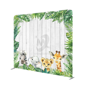 8*8ft Removable Pillowcase Photo Booth Background <strong>Stand</strong> 10*8ft Portable Custom Logo <strong>Printed</strong> Tension Fabric Backdrop Trade Show - Product Image 5