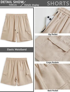 Pantalones cortos de carga cómodos para hombre a precio de venta al por mayor, ropa de hombre a precio de fábrica, pantalones cortos de carga de alta calidad - Product Image 6