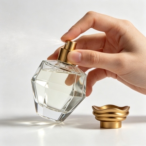 100ml Square Luxury Designer Perfume Bottle EDP EDT Lasts 12h <b>Spray</b> Screw Cap Stainless Steel Collar Glass Heat Transfer - Product Image 5