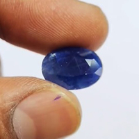 Saphir bleu naturel d'origine africaine, ovale facetté 14x10mm, 8 carats, Iroc Sales, saphir de haute qualité, pierre précieuse brute taillée, 80 $ US