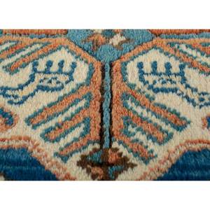 พรมขนสัตว์ถักมือสีน้ำเงิน Nuray รุ่น Pae-1352 ลายเหรียญตรา สำหรับใช้ในบ้าน - Product Image 3