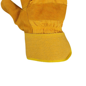 ถุงมือช่างงานหนักแบบหนังแท้หนา 8 มิล ทนทาน ถุงมืออุตสาหกรรมหนังแท้แบบหนา 6 มิล - Product Image 3