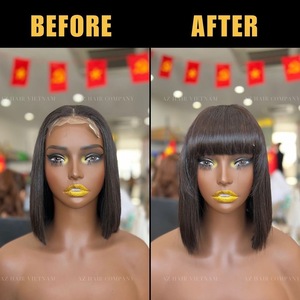 วิกผมดิบผมสีน้ำตาลเข้มแบบตรงปลายแหลม100% มนุษย์เวียดนามผมต่อแบบเรียบลื่นทนทาน - Product Image 5