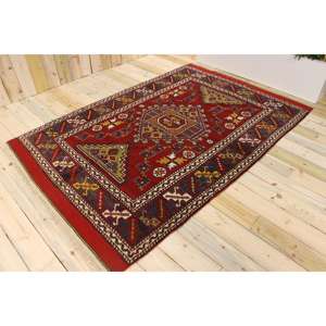 Tapis turc, grand tapis vintage 5,1x7,9 pieds, tapis en laine rouge style sud-ouest - Product Image 1