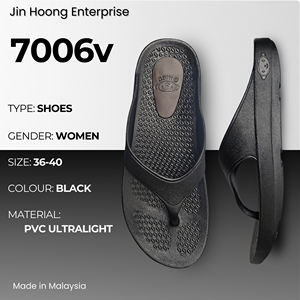 @migo Sandalias Flip-Flop para Mujer 7006v Negras Cómodas Ligeras Transpirables Suela Antideslizante Resistentes al Agua Tacón de 2cm Hechas en Malasia - Product Image 1