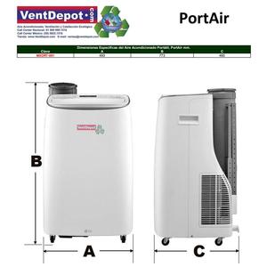 Aire Acondicionado Portátil para el Hogar, MXORT-001, 14000 BTU, 1.2 Toneladas, 3 - Product Image 4