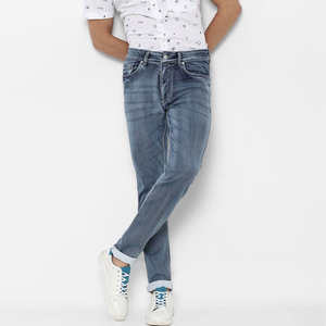 กางเกงยีนส์ทรงตรงผู้ชาย สีพื้น แบรนด์แท้ เป็นมิตรกับสิ่งแวดล้อม ระบายอากาศ แห้งเร็ว สไตล์ไฮสตรีท ใส่ได้ทุกฤดู ขายส่ง - Product Image 4