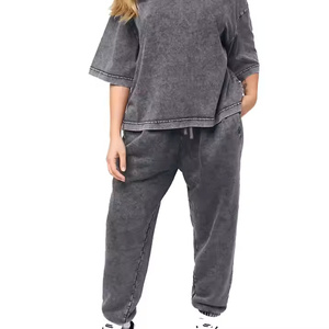 Lo último en Pantalones de mujer negros vintage lavados con ácido, ropa de calle, pantalones de chica informales de hip hop, pantalones de mujer con logotipo personalizado al por mayor - Product Image 5