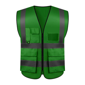 Gilet de sécurité réfléchissant haute visibilité personnalisé Gilet réfléchissant avec bande argentée Gilet de construction pour hommes - Product Image 3