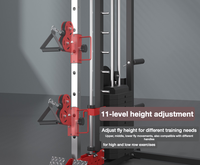 Ensemble d'équipement d'entraînement complet Smith Machine pour la maison, multifonctionnel, combinant squat, développé couché et barre de musculation.