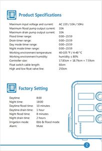 Système de culture hydroponique Ebb & Flow pour serres agricoles modèle drainant les inondations avec pompe à eau pour réservoir de distribution - Product Image 6
