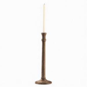 Candelabro Alto Rústico de Madera para Velas Cónicas con Base Delgada de Diseño Artesanal, Perfecto para una Exhibición Elegante en el Hogar, Único - Product Image 1