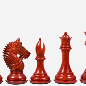 Pièces d'échecs américaines à triple pondération avec reine supplémentaire, fabriquées à la main en bois de rose et en buis, roi de 4,2 pouces - Product Image 1
