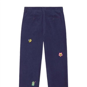 Men and <b>Women</b> Embroidered Patch Corduroy Pants - Stylish Corduroy <b>Trousers</b> with Unique Patchwork, Ideal <b>for</b> Street Style - Product Image 3