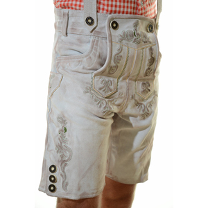 Pur cuir véritable allemand hommes Lederhosen Shorts bavarois peau de vache daim cuir court personnalisé broderie Lederhosen court - Product Image 6