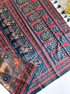 คอลเลกชันเทศกาลใหม่ Saree ผ้าฝ้ายพิมพ์ดิจิตอลที่แนบมาพู่และ vscose zari patta ชายแดนออกแบบสำหรับผู้หญิงเทศกาลสวมใส่ - Product Image 2