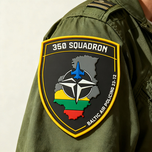 Parche de PVC 3D de policía aérea báltica personalizada, insignia de goma de misión báltica para chaquetas, mochilas y Airsoft - Product Image 2