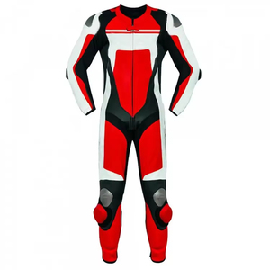 Combinaison de course moto de qualité supérieure, imperméable et respirante, en cuir avec design coupe-vent, personnalisable - Product Image 2