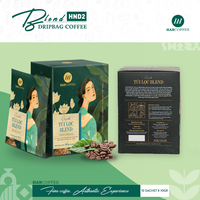 HANCOFEE Café Instantané Moyen Vietnamien – Le Meilleur, Pratique et Facile à Utiliser – Infusion à Froid en Sachet – Mélange Doux Robusta et Arabica Moulu