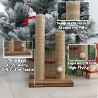 Poteau à gratter moderne et durable pour chat avec base en peluche douce pour l'entretien des griffes à l'intérieur et le jeu