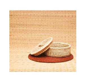 Panier d'herbe Sabai naturel fait à la main Cercle rustique Organisation de stockage décorative Écologique Durable Artisan Craft Style - Product Image 1