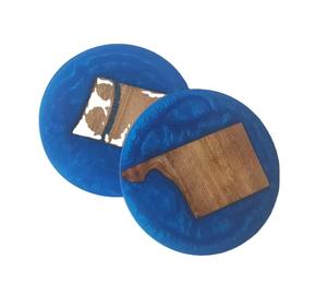 Juego de posavasos para bebidas en relieve de Metal y latón de madera más vendido, artesanías de alta calidad, fabricante directo de India - Product Image 4