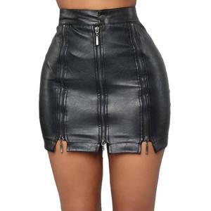 Vente en gros de jupes pour femmes personnalisées de qualité supérieure en cuir respirant jupes pour femmes grande taille en cuir à la mode - Product Image 1