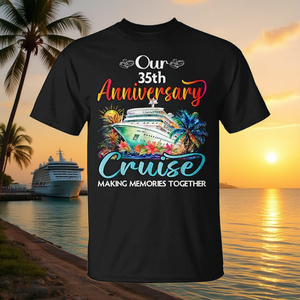 Maglietta per il 35° anniversario del viaggio in crociera per marito e moglie, per celebrare il viaggio in crociera in coppia con stile! - Product Image 3