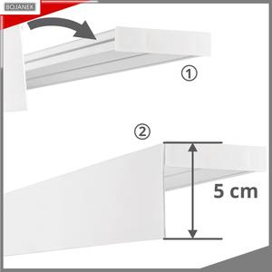 Juego de Rieles de Techo Bojanek, Completamente Blancos con Cubierta, 2 Canales, Perfil de PVC, Kit de Instalación de Iluminación Moderna para Oficina, Ligeros - Product Image 5