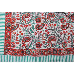 Hand Block Print Cotton Sarong for Women Lightweight Beach <b>Wrap</b> Pareo and <b>Swimsuit</b> Cover up for Tropical Vacation Resort Wear - Product Image 6