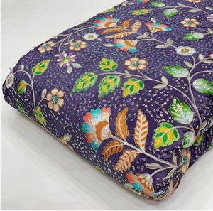 Tela de ropa impresa en bloque hecha a mano de alta calidad, transpirable y cómoda, Runni indio - Product Image 1