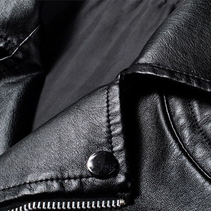 Gran oferta, chaqueta de cuero de piel de vaca de calidad superior para hombre, cuello levantado, precio al por mayor, recién llegado - Product Image 5