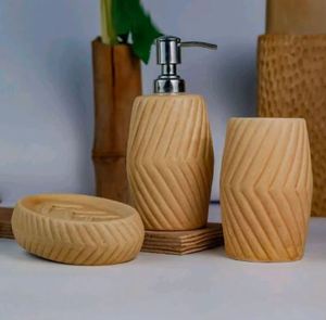 Ensemble de bain en céramique Sunshine Splash 450ml Porte-savon en céramique rechargeable - Product Image 1