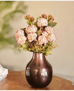 Vase à fleurs en fer côtier classique fait à la main revêtement en poudre lisse finition blanche pour décor de chambre et de hall - Product Image 6