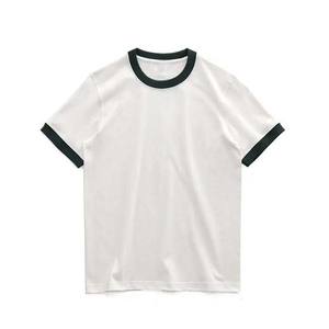 Camiseta Ringer personalizada para hombre, camiseta de manga corta de algodón de color sólido con bordado y logotipo impreso, ropa de talla grande - Product Image 5