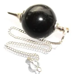 Latest Black Tourmaline Ball Pendulums Best Quality Pendulums Buy from S S AGATE Gemstone Feng Shui Faceted Pendulum Carved