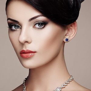 Shama Gems Jewels 925 <b>Sterling</b> <b>Silver</b> Luxury <b>Stud</b> <b>Earrings</b> for Women Moissanite Gold Plated Third Party Certified for - Product Image 2