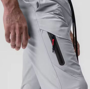 Pantalones Deportivos de Lona 100% Algodón de Alta Calidad para Hombre, Logotipo Personalizado con Serigrafía, Color Personalizado, 6 Bolsillos, Estilo Holgado Informal - Product Image 3