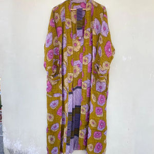 Robe Kimono en soie Robe de chambre unisexe Robe de soirée longue pour femmes - Product Image 1