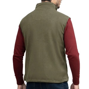 New Style Golf Clothing Men's Polar Fleece Gilet Sports Autumn Winter Warm Vest Zipper With Side Pockets and <b>Stand</b> up Collar - Product Image 2