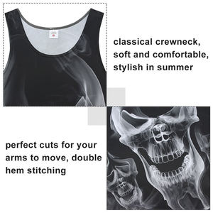 Camisetas sin mangas de LICRA bordadas para hombre estilos de moda - Product Image 2