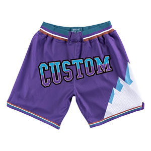 Custom 90s Retro Hip Hop Mesh Breathable Sublimation Print <b>Zip</b> Drawstring Basketball <b>shorts</b> for <b>men</b>, <b>men's</b> <b>shorts</b> - Product Image 1
