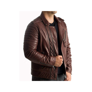 Chaqueta de cuero de vaca de alta calidad 2023 para hombre, chaqueta de cuero de Color personalizado 100% para hombre, producto a la venta - Product Image 3