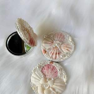 Vintage Style 100% Natural Seashell <b>Mirror</b> <b>Compact</b> Handcrafted Hand <b>Mirror</b> DIY Many customize designs From Blue Lotus - Product Image 5