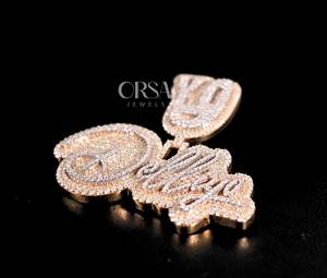 Qualité supérieure personnalisé Hip Hop nom pendentif Moissanite diamant glacé pendentif pour hommes femmes 925 argent bijoux personnalisés - Product Image 2