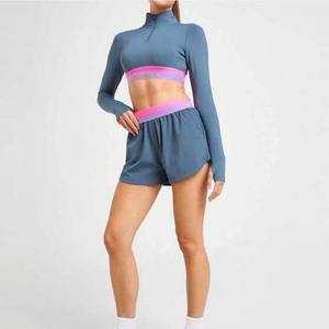 Short de sport pour femme en polyester de haute qualité, couture intérieure de 5 pouces avec poche zippée - Product Image 6