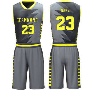 Conjunto de ropa deportiva de baloncesto personalizable de alta calidad 100% poliéster transpirable y de talla grande para partidos de liga personalizados - Product Image 1