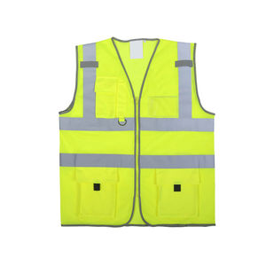 Gilet de sécurité réfléchissant édition artisanale avec logo personnalisé, haute visibilité, classe 1 ANSI, éclairage LED, service OEM - Product Image 2