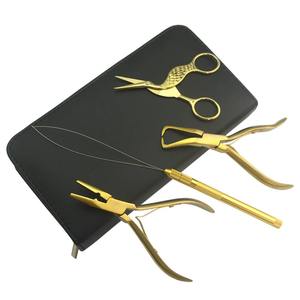 Pince à extensions de cheveux, applicateur de micro-anneaux, pince à retirer les anneaux, outil à boucles pour cheveux, pince à cheveux en métal, ciseaux pour extensions de cheveux - Product Image 1