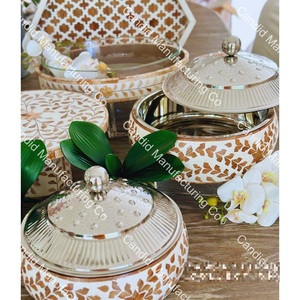 Ensemble de décor de boîte à plateau boîte à mouchoirs qualité meilleure vente Home Decor Bone Inlay TrayBowl Round Photo Frame Small Chest Drawer - Product Image 2